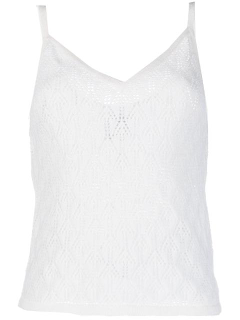 spaghetti-strap cashmere top by BARRIE