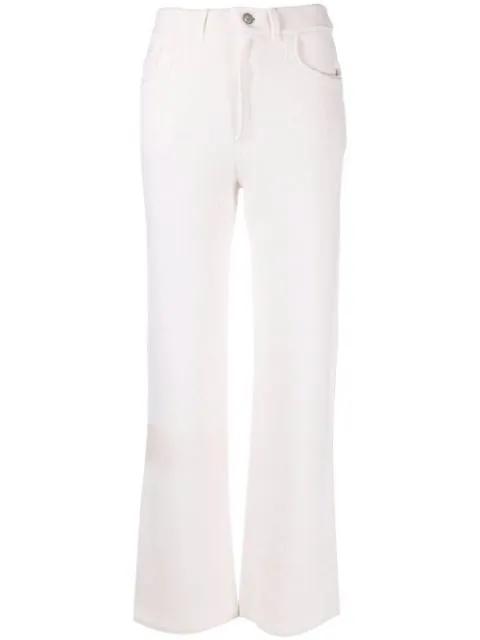 stitch detail flared trousers by BARRIE