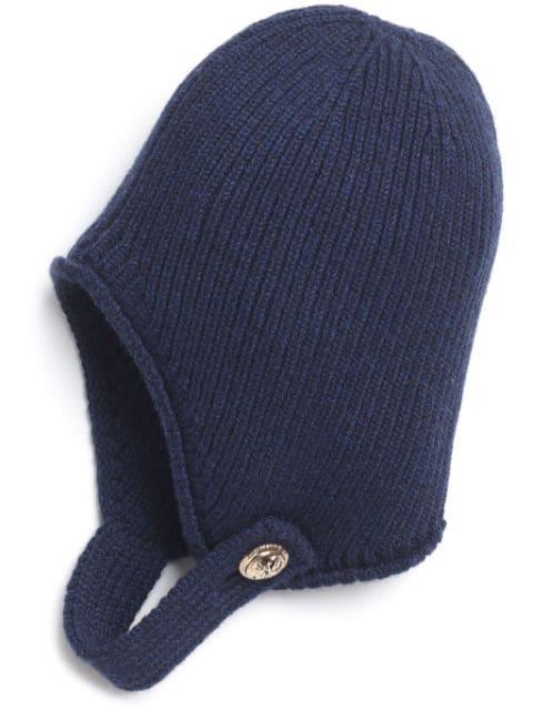 strap-detail ribbed beanie by BARRIE