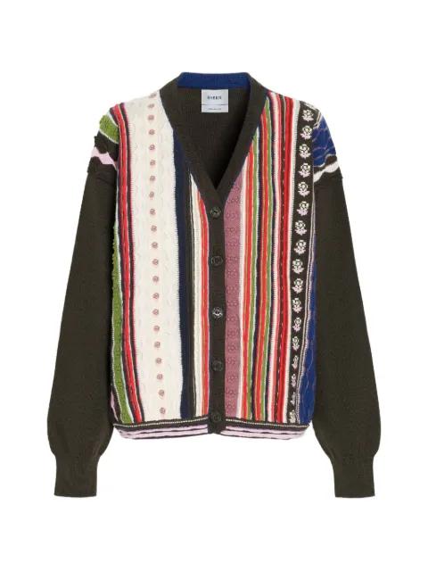 stripe cashmere cardigan by BARRIE