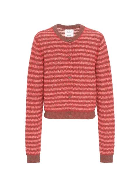 striped button cardigan by BARRIE