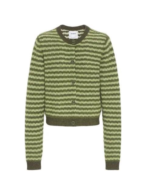 striped cashmere cardigan by BARRIE