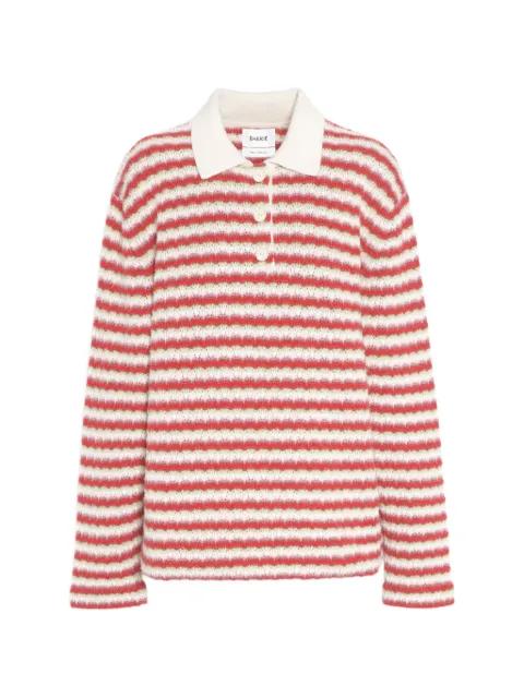 striped cashmere polo shirt by BARRIE