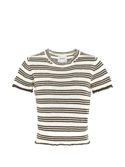 striped top in embossed knit by BARRIE