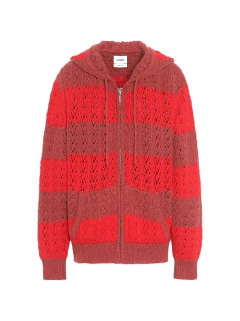 striped zip-up hoodie by BARRIE