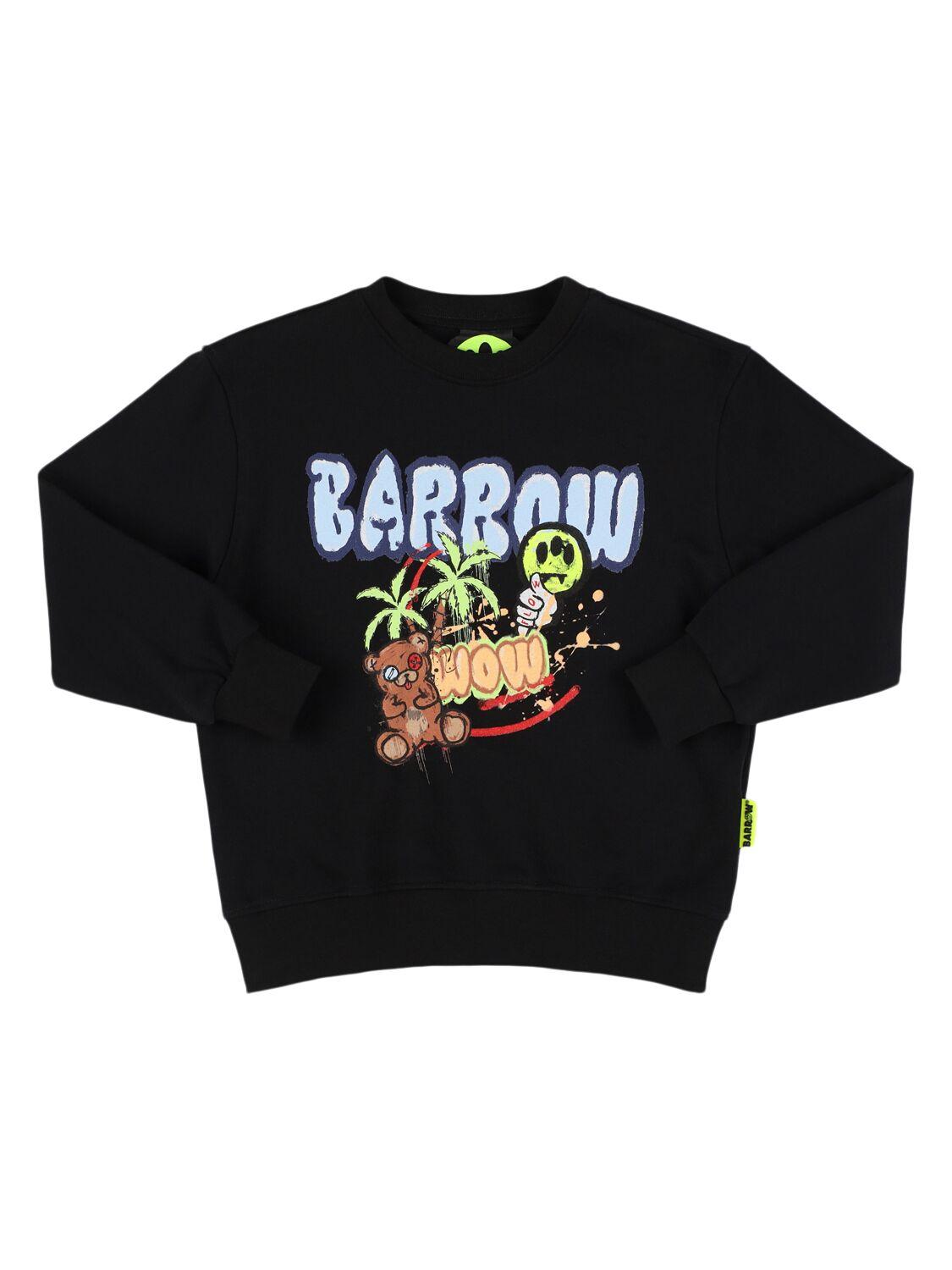 Printed Cotton Crewneck Sweatshirt by BARROW