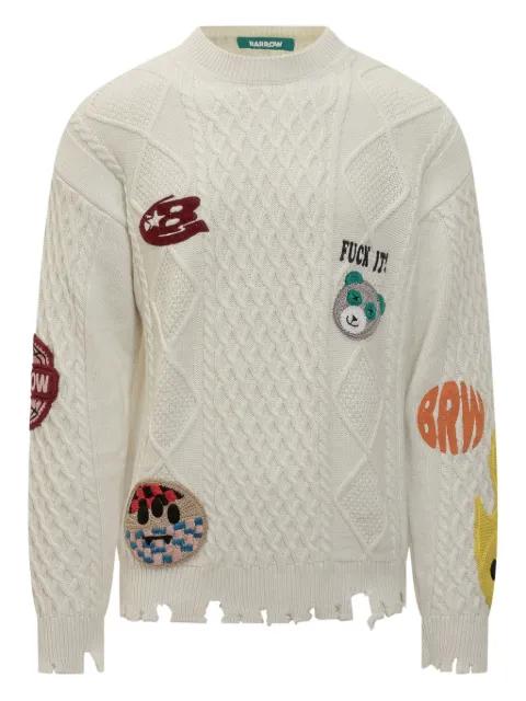 appliqué distressed jumper by BARROW