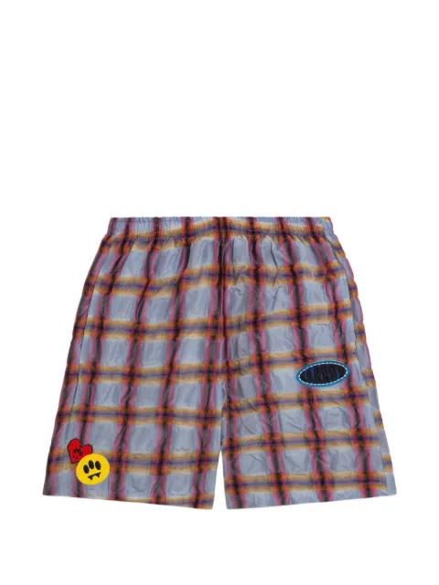 checked patch shorts by BARROW