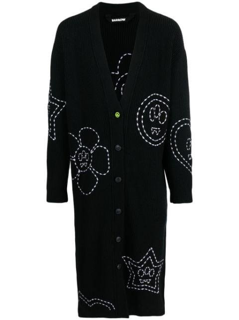 contrasting-stitch knitted cardi-coat by BARROW