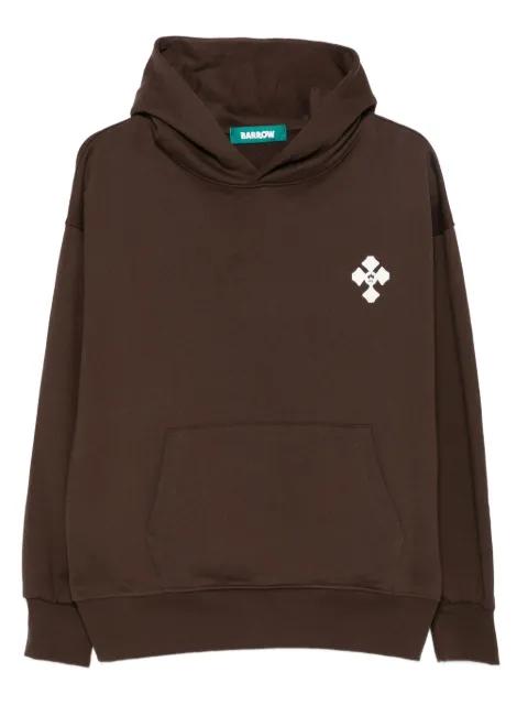 cross-logo print hoodie by BARROW