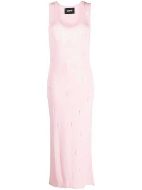 distressed knitted maxi dress by BARROW