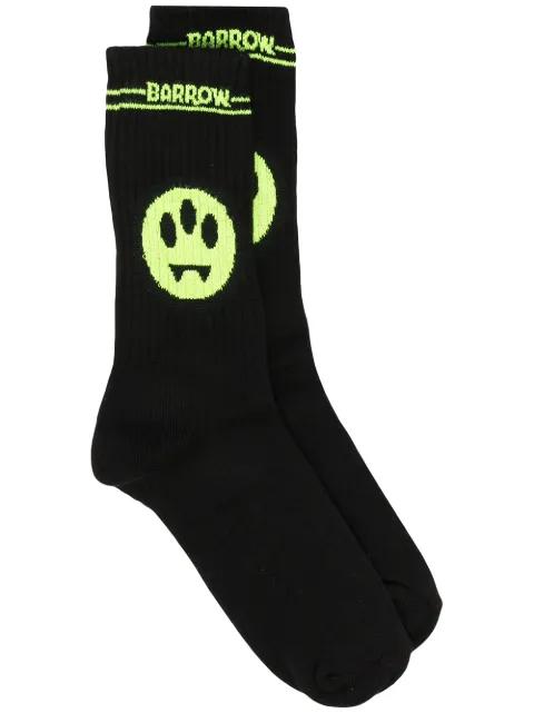 logo intarsia mid-calf socks by BARROW