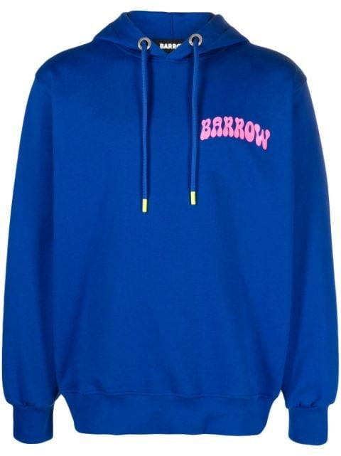 logo-print cotton hoodie by BARROW