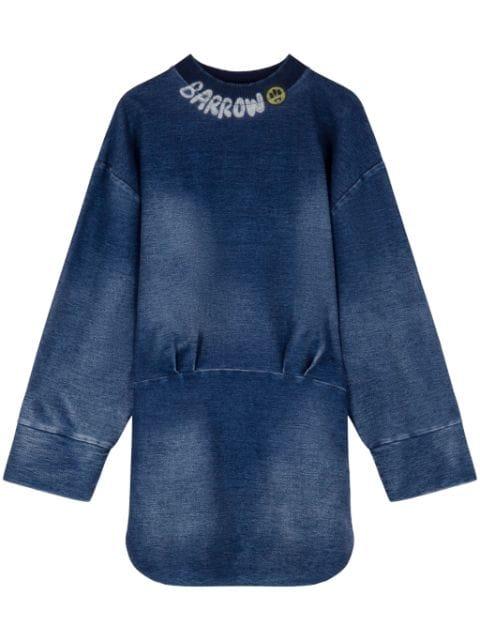 logo-print denim dress by BARROW