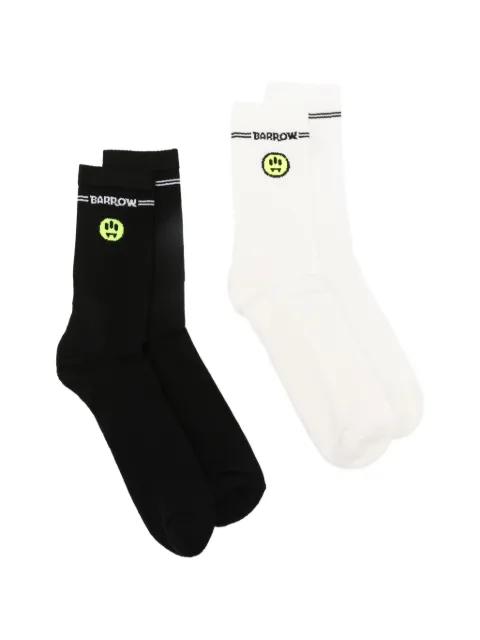 logo-print socks (set of two) by BARROW