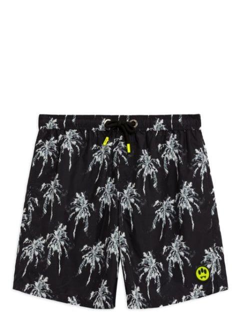 palm-tree print swim shorts by BARROW
