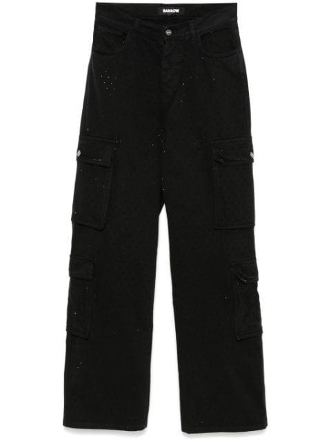 rhinestone-embellished cargo jeans by BARROW