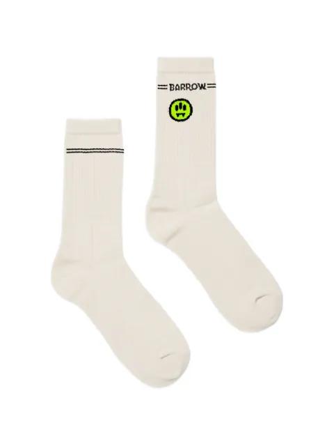 ribbed smiley socks by BARROW