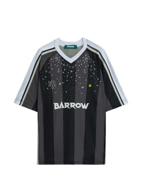 striped embellished V-neck T-shirt by BARROW