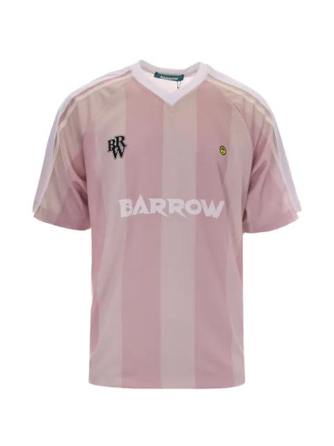 striped logo-print T-shirt by BARROW