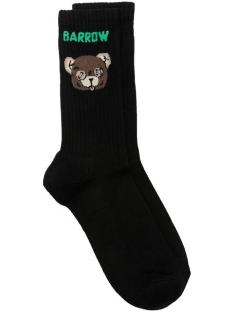 teddy bear-print socks by BARROW