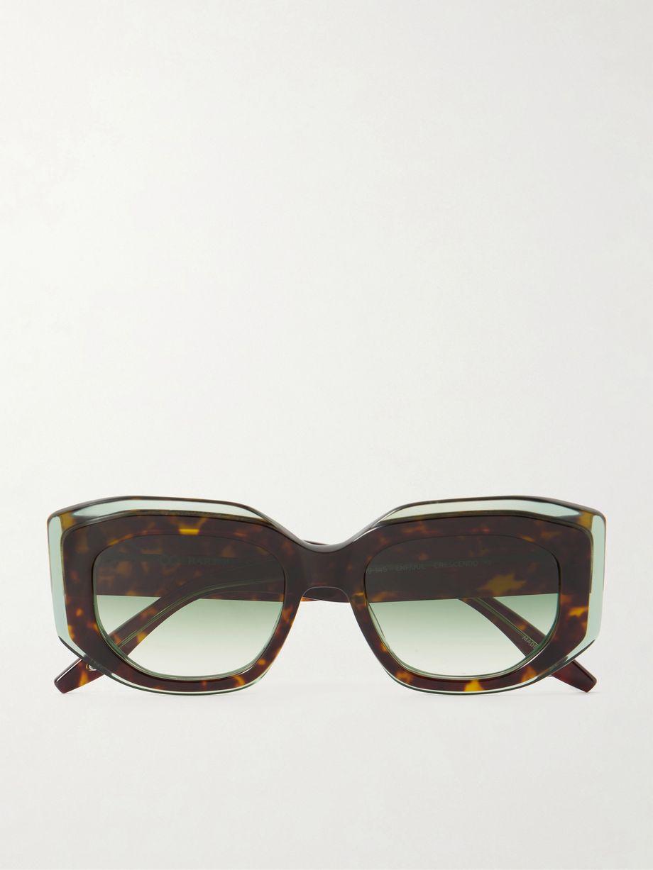 Crescendo square-frame tortoiseshell acetate sunglasses by BARTON PERREIRA