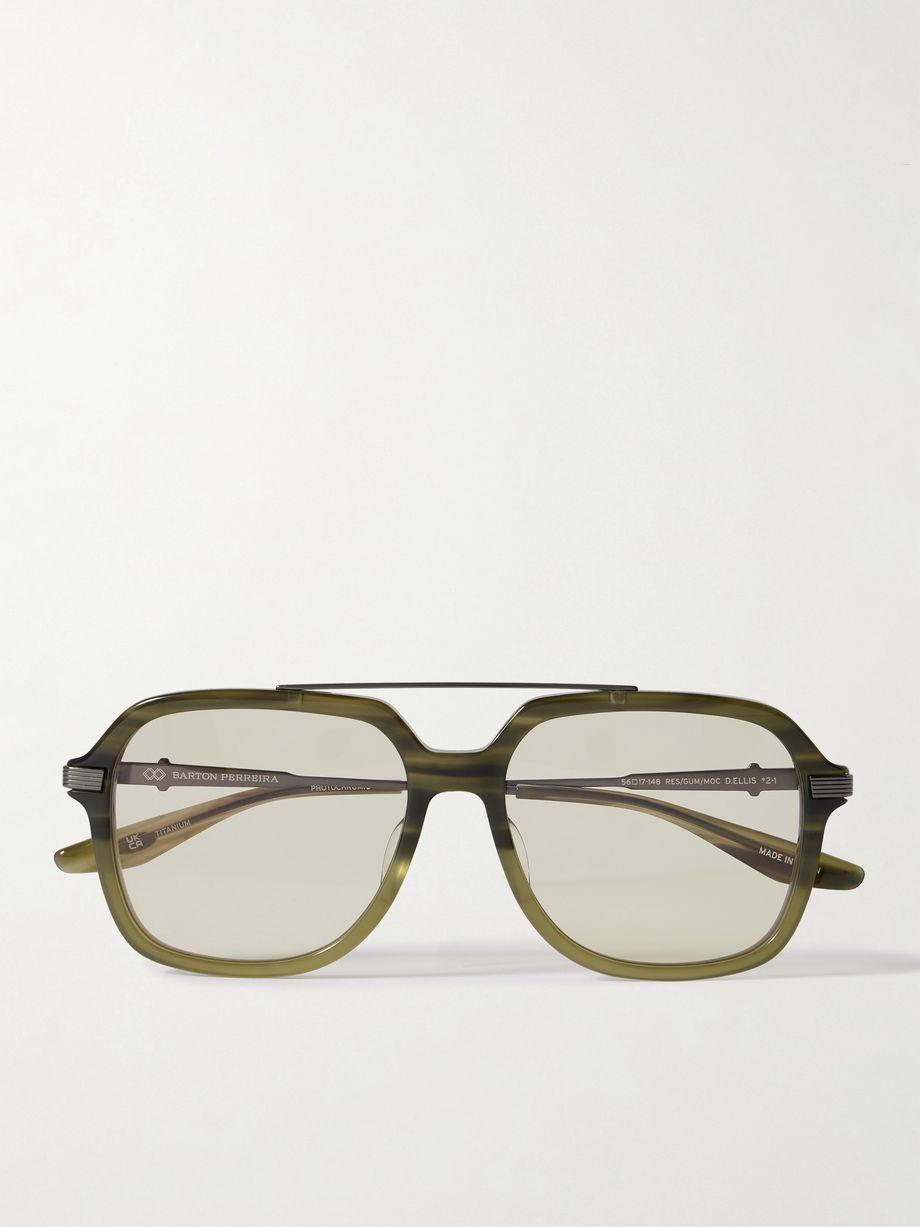 D. Ellis aviator-style acetate and titanium sunglasses by BARTON PERREIRA