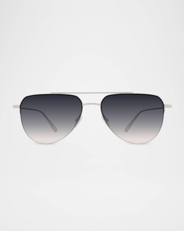 McNair 55mm Titanium Aviator Sunglasses by BARTON PERREIRA