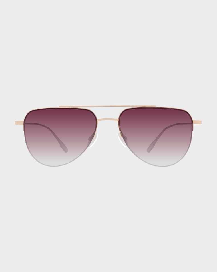 McNair 55mm Titanium Aviator Sunglasses by BARTON PERREIRA