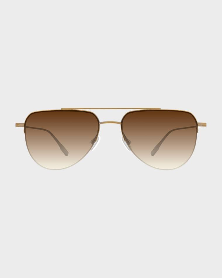 McNair 55mm Titanium Aviator Sunglasses by BARTON PERREIRA