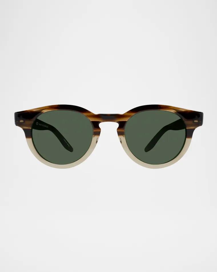 Men's Oxford Acetate Round Sunglasses by BARTON PERREIRA