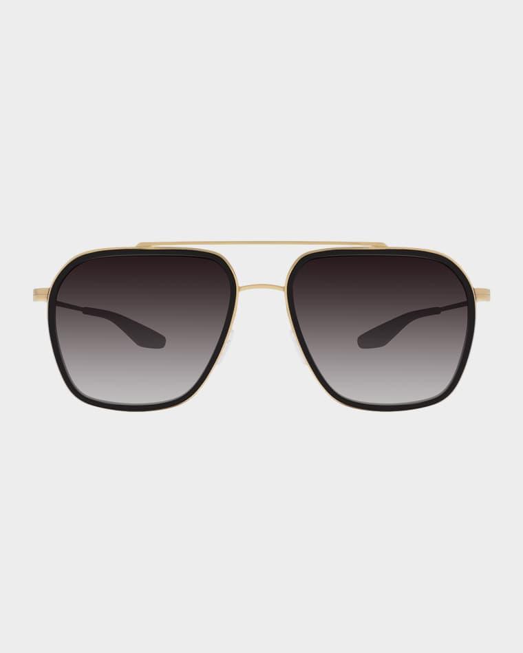 Rizzo 58mm Titanium & Acetate Aviator Sunglasses by BARTON PERREIRA