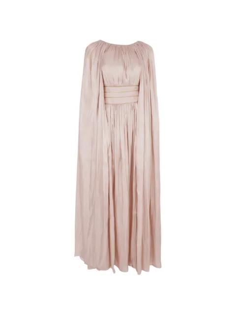 Basima cape-sleeves slit maxi dress by BARUNI