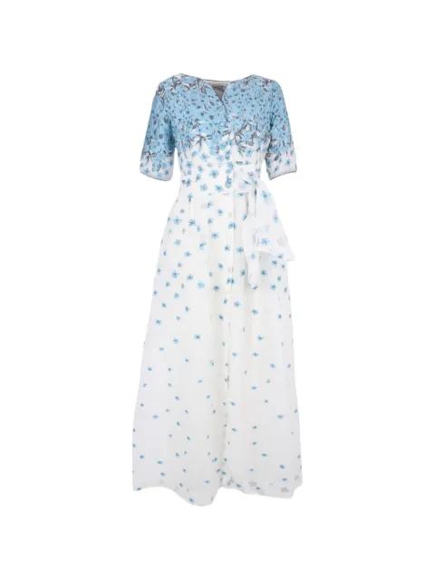 Lobelia floral-print tie maxi dress by BARUNI