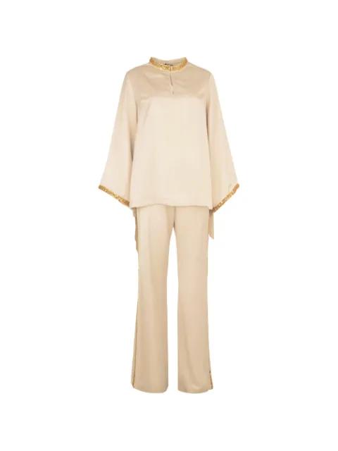 Samar flared-sleeves blouse and trousers set by BARUNI