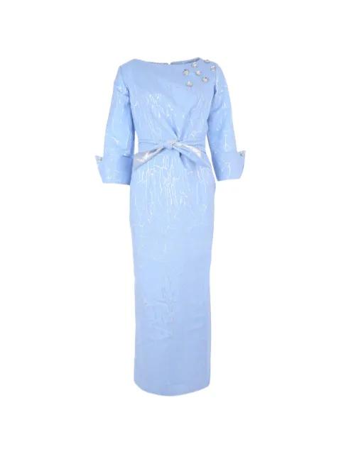 Sedum embellished belted midi dress by BARUNI