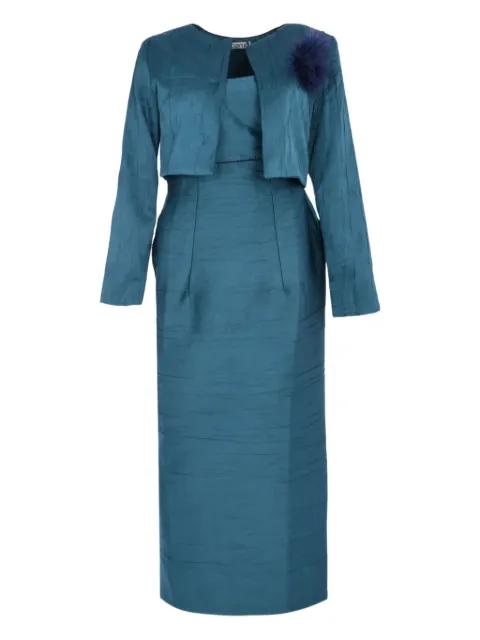 seam-detail maxi dress (set of two) by BARUNI