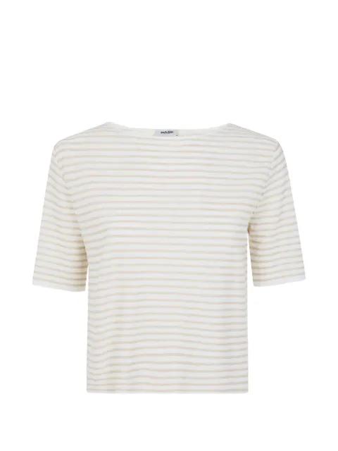 striped linen-blend T-shirt by BASE