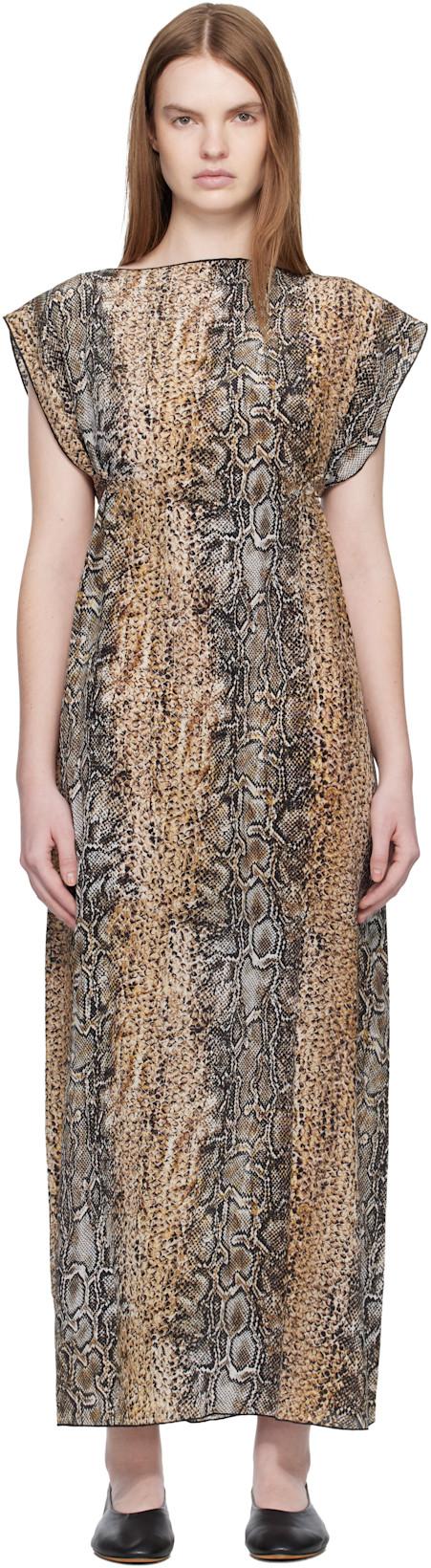 Beige Rema Maxi Dress by BASERANGE