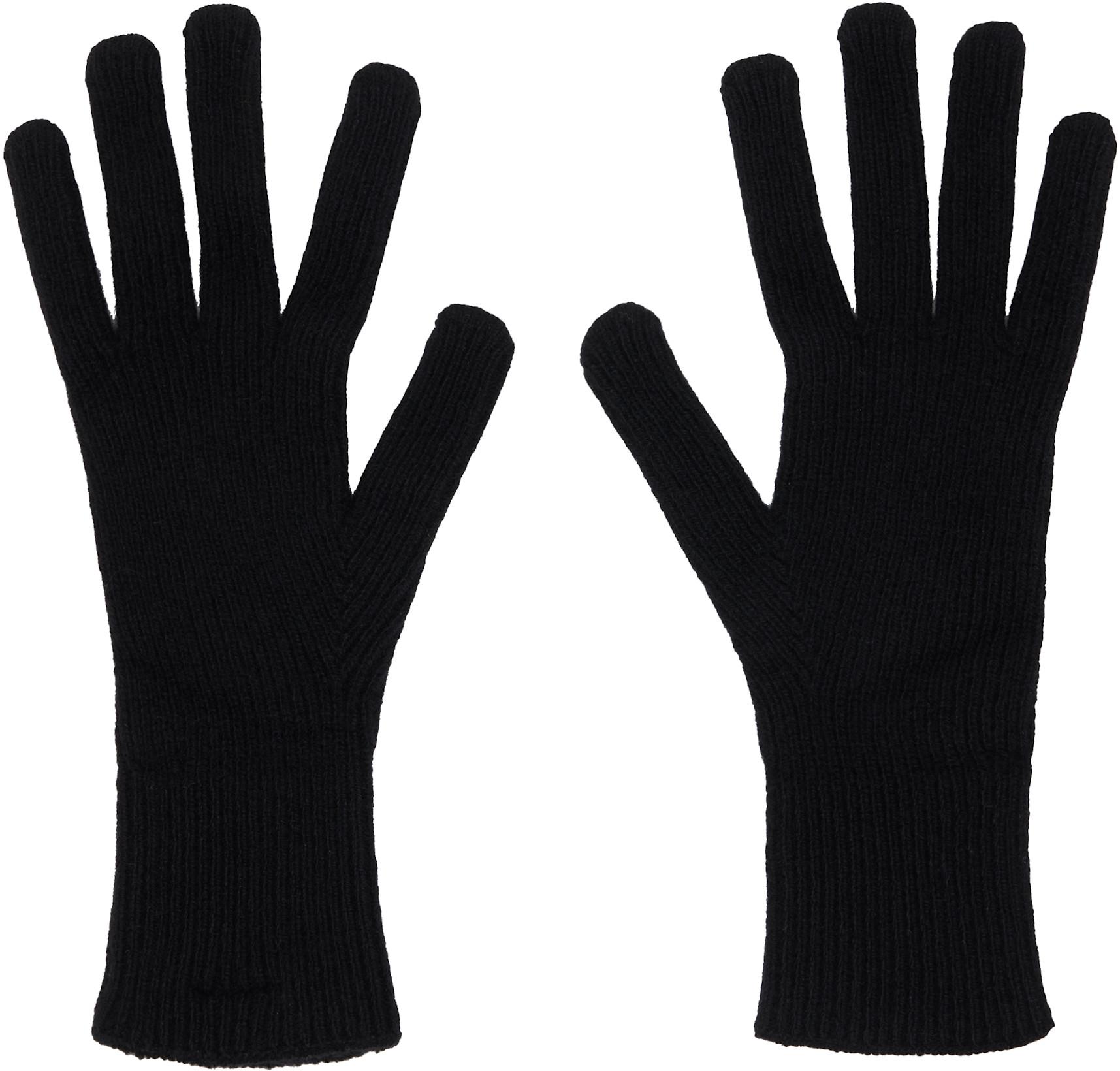 Black Ribbed Gloves by BASERANGE