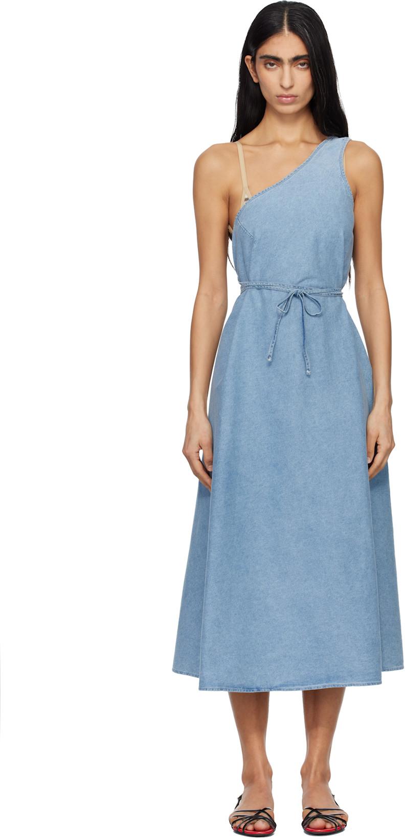Blue Eye Denim Midi Dress by BASERANGE