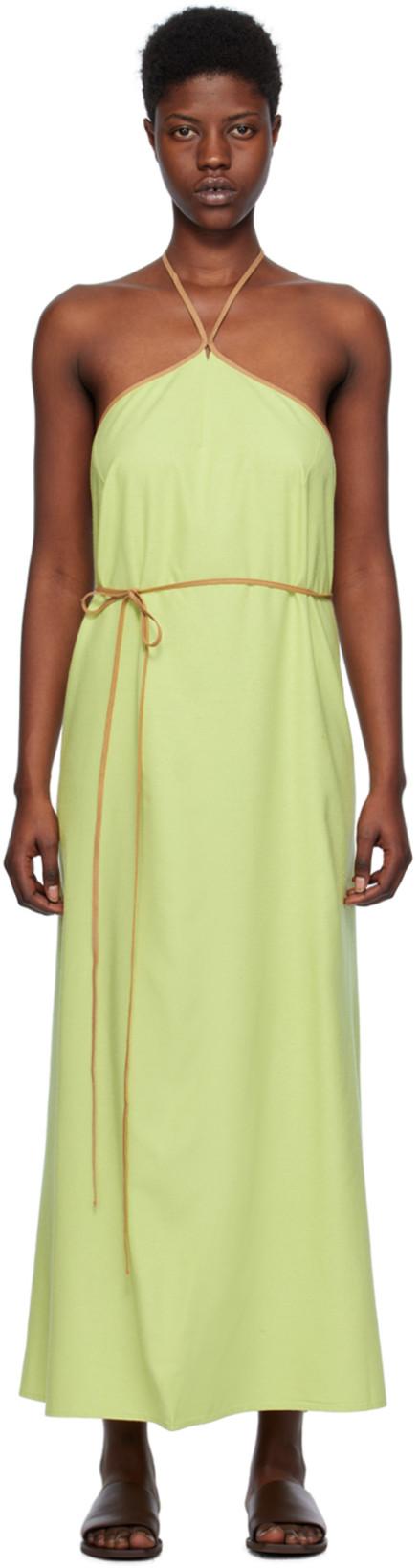 Green Ligo Maxi Dress by BASERANGE