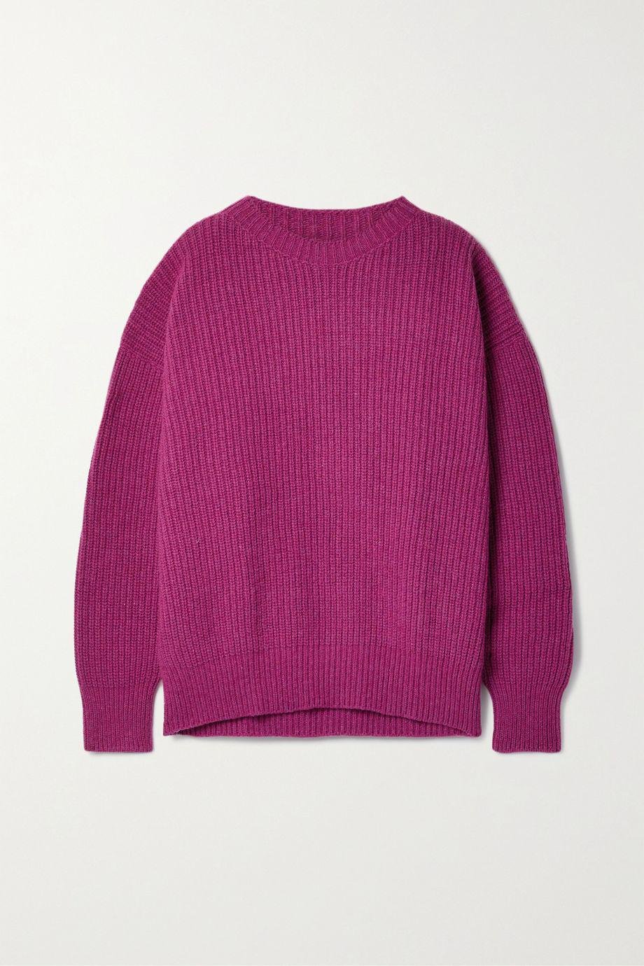 Mea ribbed recycled wool-blend sweater by BASERANGE