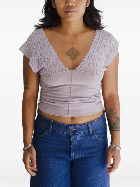 Nehru V-neck top by BASERANGE