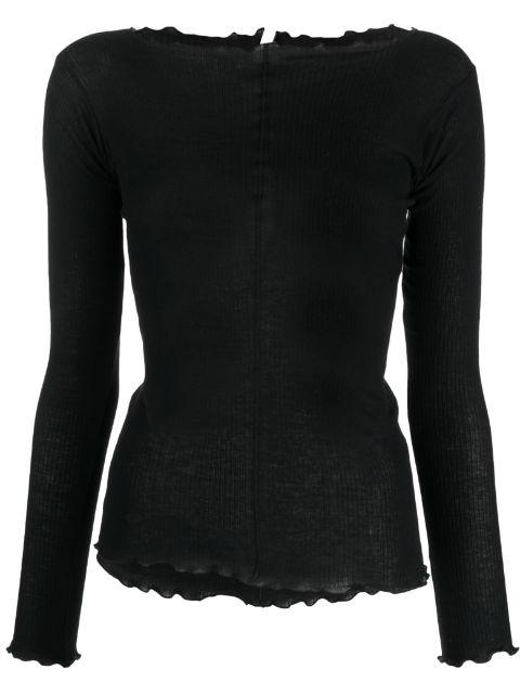 Pama boat-neck organic cotton top by BASERANGE
