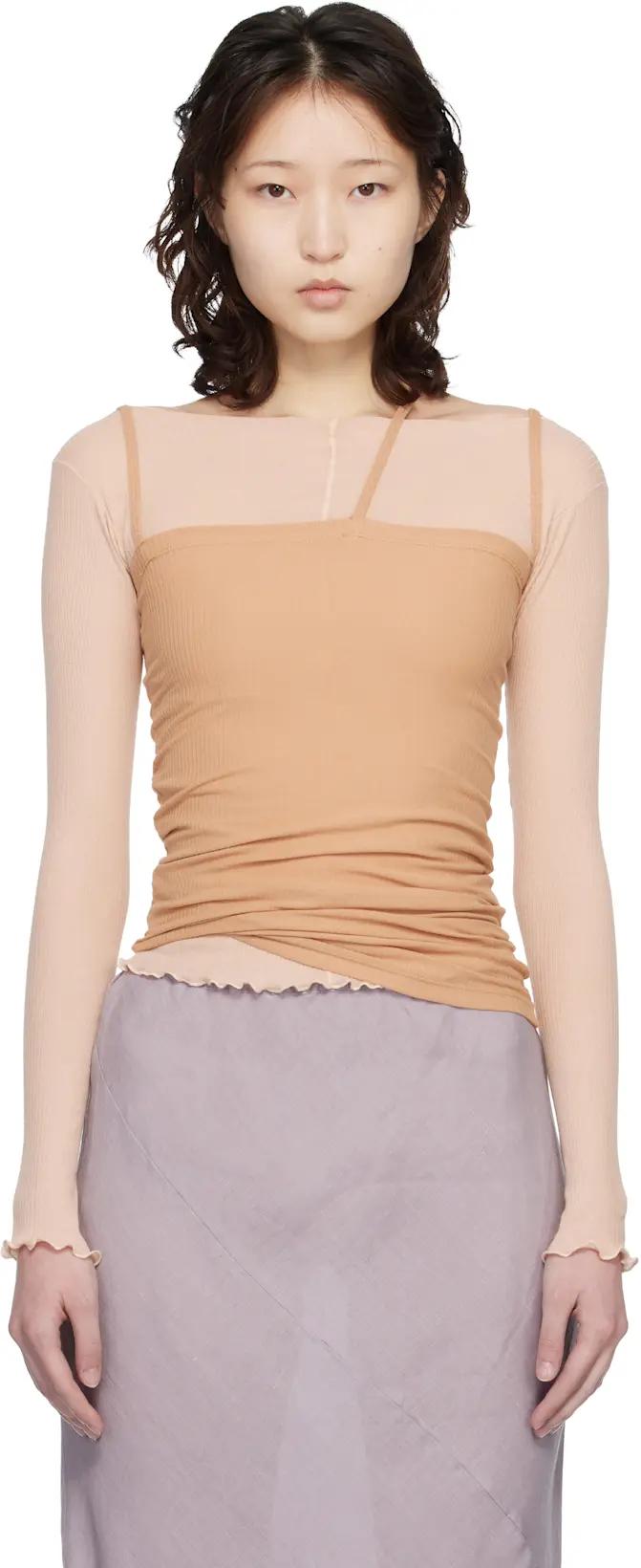 SSENSE Exclusive Tan Nida Tank Top by BASERANGE