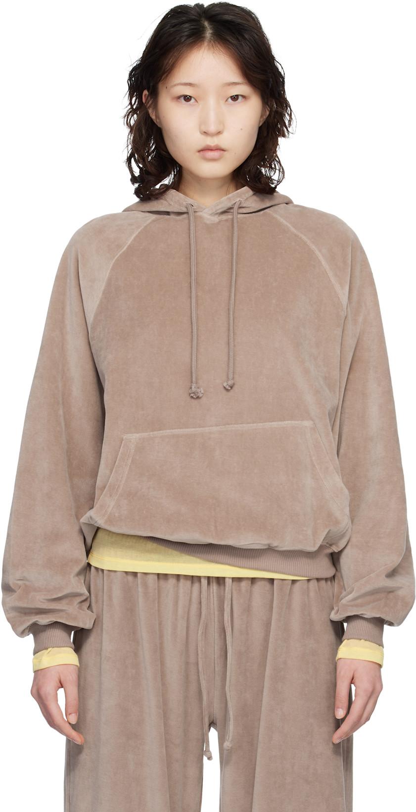 Taupe Rim Raglan Hoodie by BASERANGE
