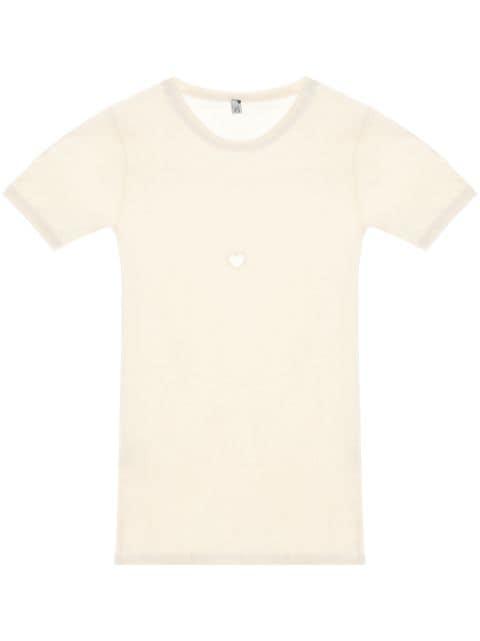 cut-out T-shirt by BASERANGE