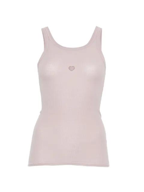 heart ribbed tank top by BASERANGE