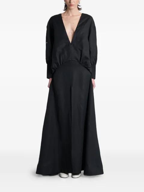 V-neck open-back dress by BATAKOVIC BELGRADE